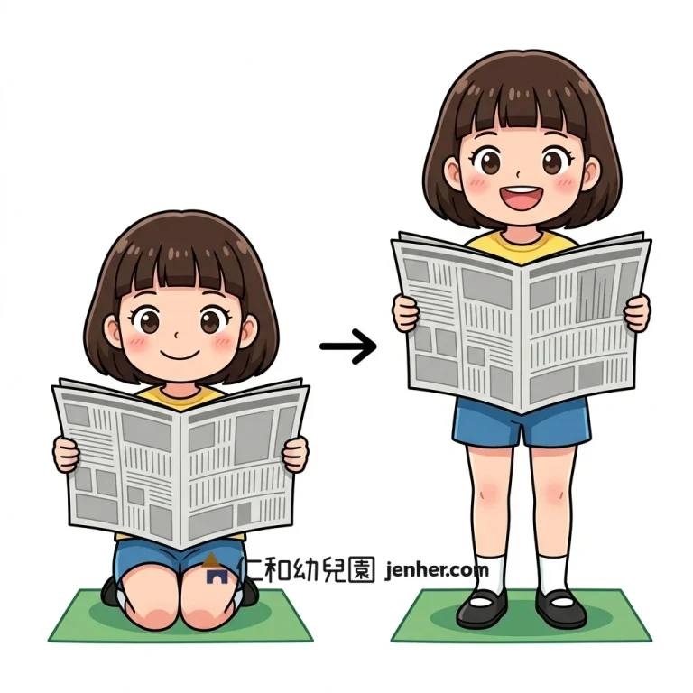 アクティビティ 6-9: 膝立ちからピンと立ち上がり
